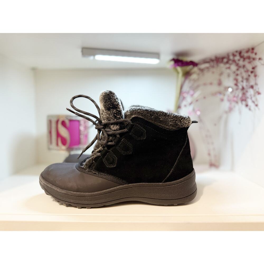 Baretraps Augustina Black Faux Fur Water Resistant‎ Booties Size 8.5M